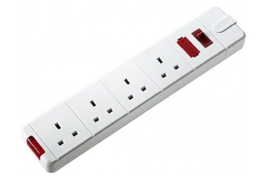 4 Way Trailing Extension Socket with Remote Control c/w Lead