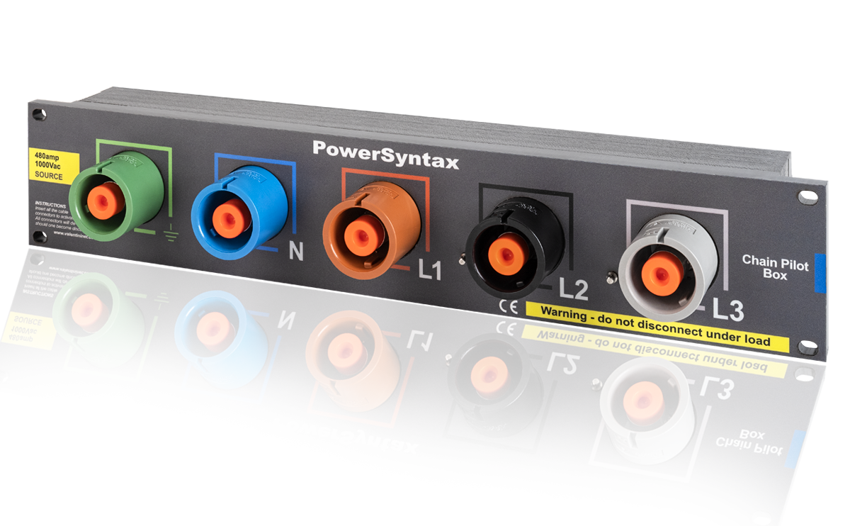 PowerSyntax Powerlock Chain Pilot box 750A Panel Drain 2U SPB7S05EUDPD