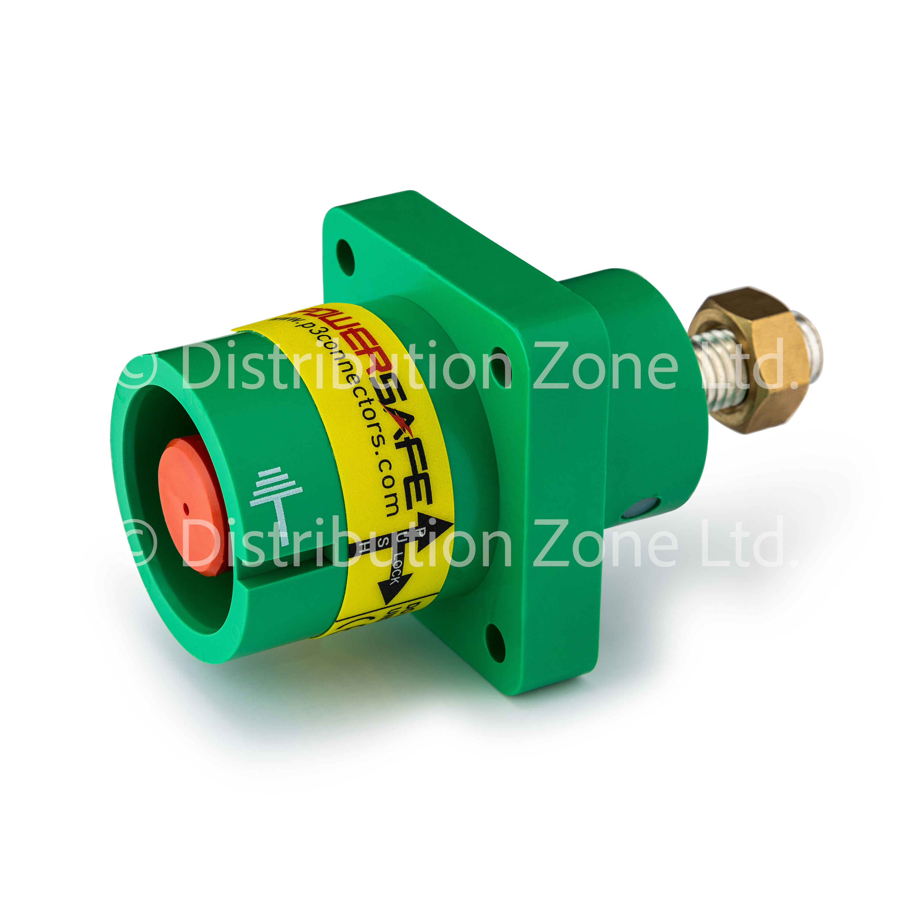 Powersafe Powerlock Panel Mount Source Connector 800A Earth Green T8