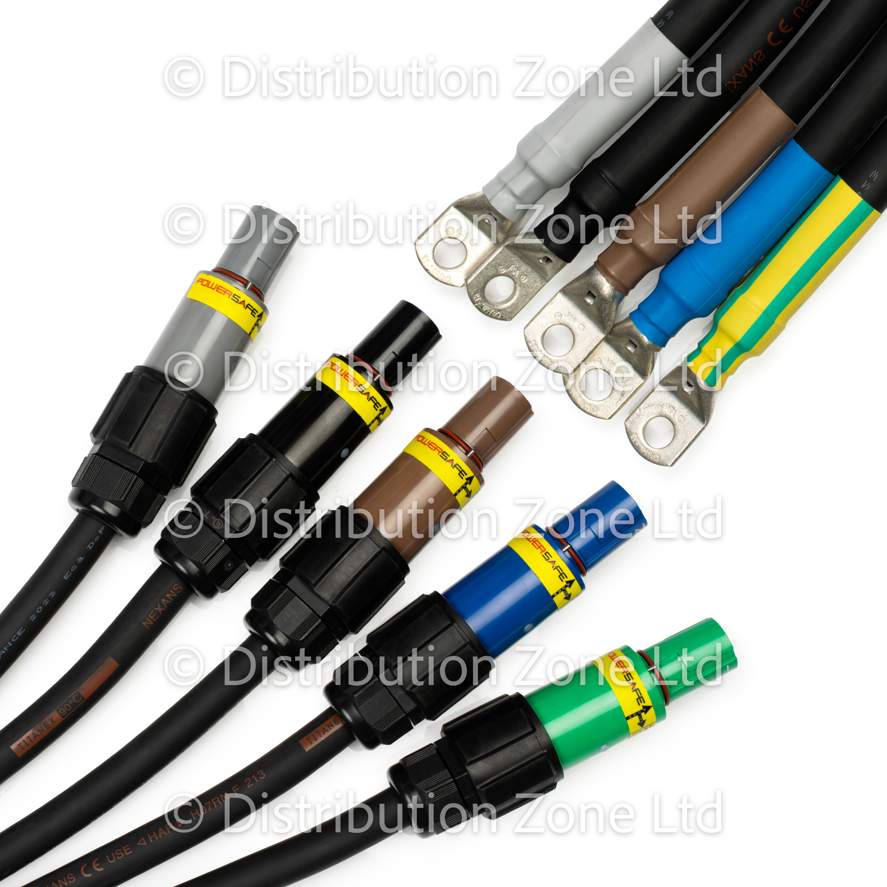 Powerlock Lug-to-Drain Lineax H07RN-F Cable 5 Metre 35mm² Generator Tails Full Set